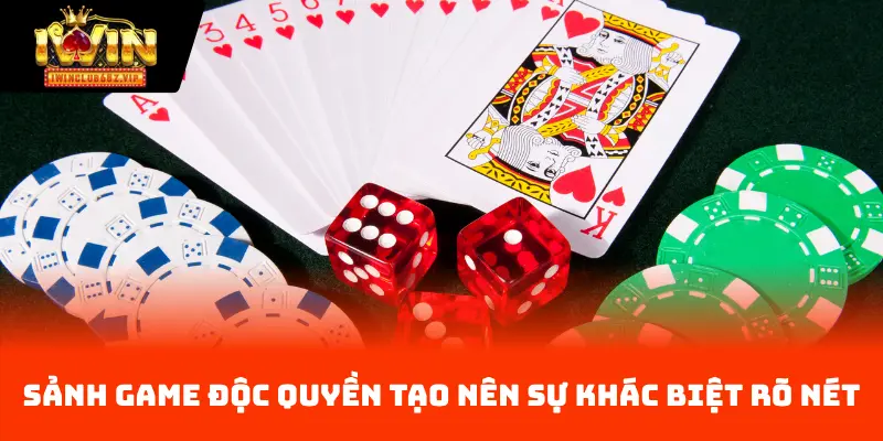 Sảnh game độc quyền tạo nên sự khác biệt rõ nét 